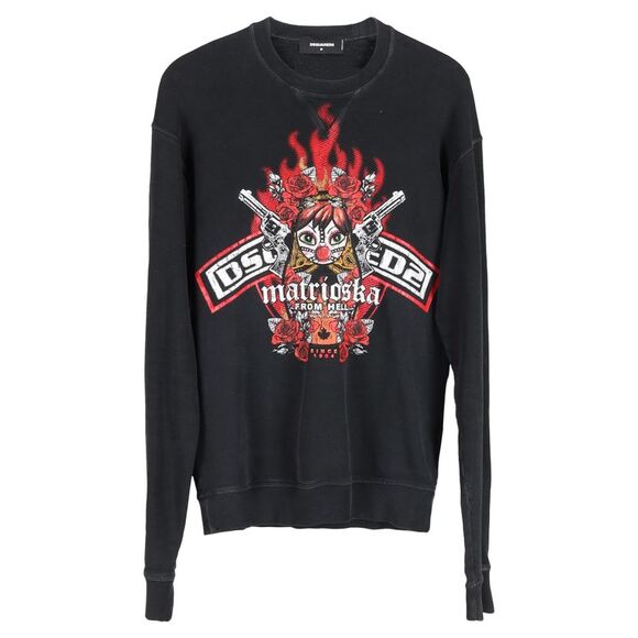 Dsquared2 Other - Dsquared2 Matrioska Printed Sweater in Black Cotton